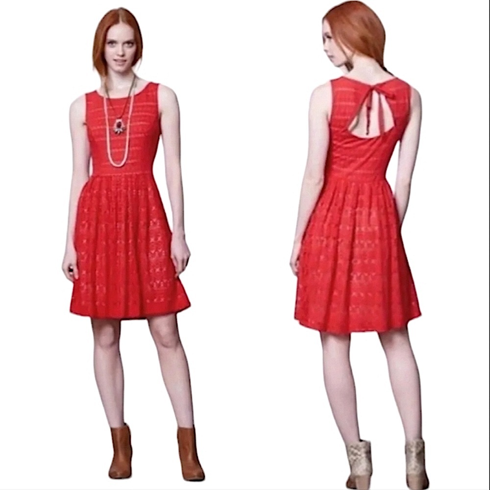 Anthropologie Postmark Sunstream Eyelet Mini Dress size S